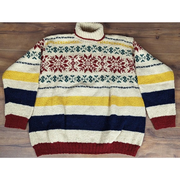 Vintage 90s Ralph Lauren Polo Country Wool/Silk Turtleneck Sweater M